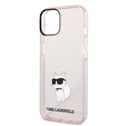 Etui na Apple iPhone 14 Plus, Karl Lagerfeld, Ikonik Choupette, Różowy