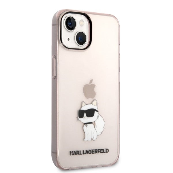 Etui na Apple iPhone 14 Plus, Karl Lagerfeld, Ikonik Choupette, Różowy