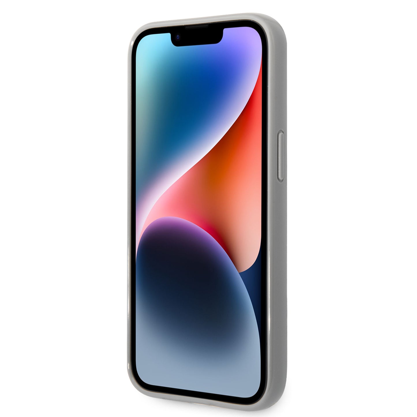 Etui na Apple iPhone 14 Plus, Karl Lagerfeld, Monogram Iridescent, Srebrne