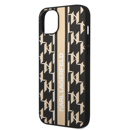 Etui na Apple iPhone 14 Plus, Karl Lagerfeld, Monogram Stripe, Brązowy