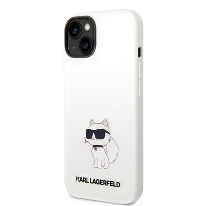 Etui na Apple iPhone 14 Plus, Karl Lagerfeld, Silicone Choupette, Białe