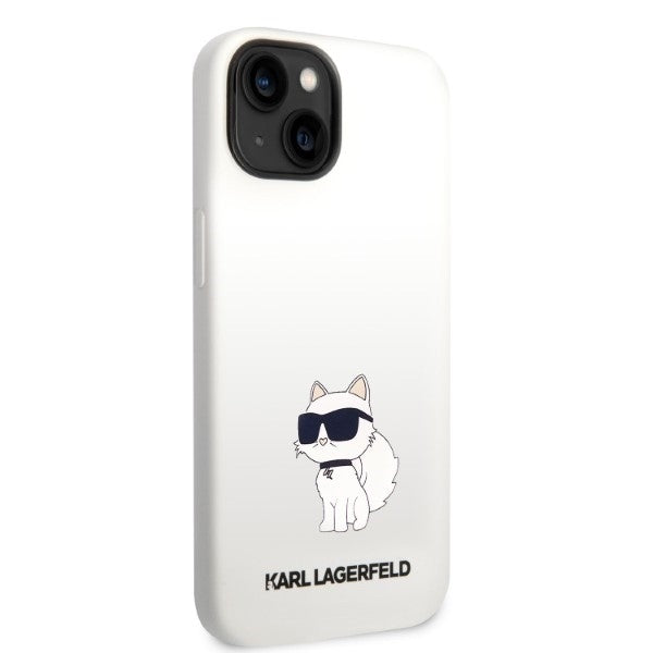 Etui na Apple iPhone 14 Plus, Karl Lagerfeld, Silicone Choupette, Białe