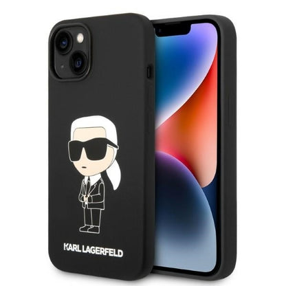 Etui na Apple iPhone 14 Plus, Karl Lagerfeld, Silicone Ikonik Karl, Czarne