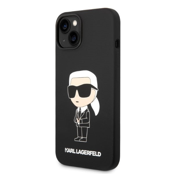 Etui na Apple iPhone 14 Plus, Karl Lagerfeld, Silicone Ikonik Karl, Czarne