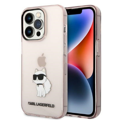 Etui na Apple iPhone 14 Pro, Karl Lagerfeld, Ikonik Choupette, Różowy