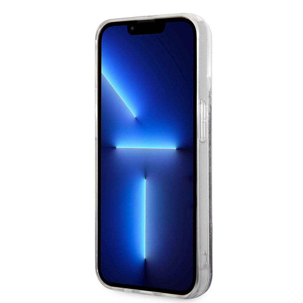 Etui na Apple iPhone 14 Pro, Karl Lagerfeld, Liquid Glitter Monogram, Czarne