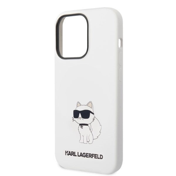 Etui na Apple iPhone 14 Pro, Karl Lagerfeld, Silicone Choupette, Białe