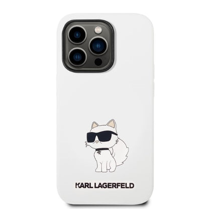 Etui na Apple iPhone 14 Pro, Karl Lagerfeld, Silicone Choupette, Białe