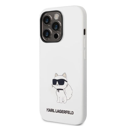 Etui na Apple iPhone 14 Pro, Karl Lagerfeld, Silicone Choupette, Białe