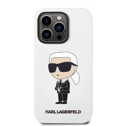 Etui na Apple iPhone 14 Pro, Karl Lagerfeld, Silicone Ikonik NFT, Białe