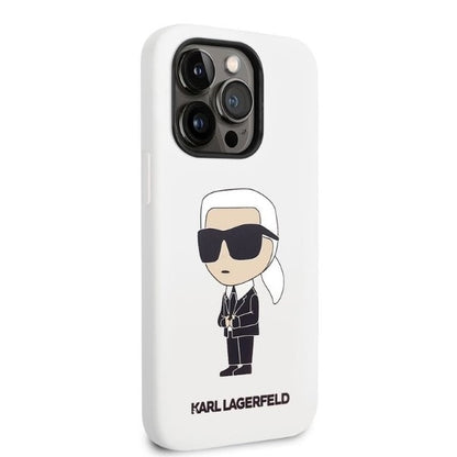 Etui na Apple iPhone 14 Pro, Karl Lagerfeld, Silicone Ikonik NFT, Białe