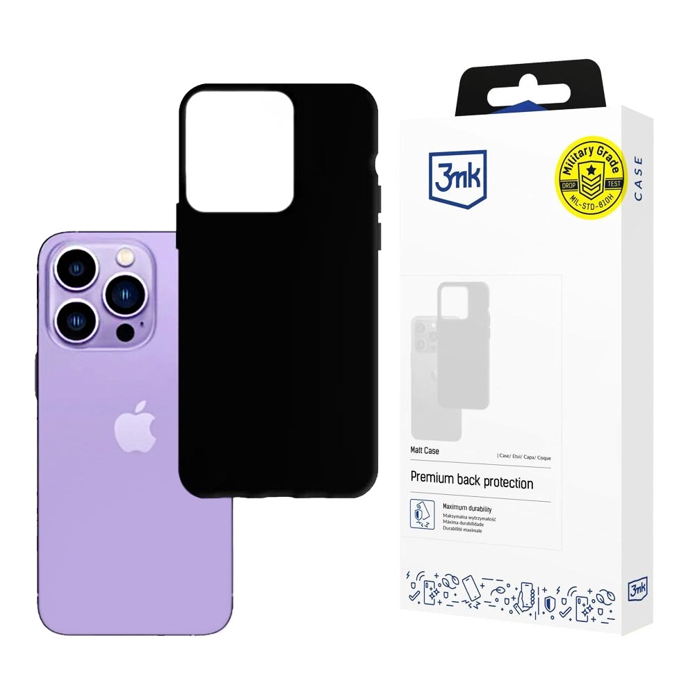Etui na Apple iPhone 14 Pro Max, 3MK, Czarne Matowe