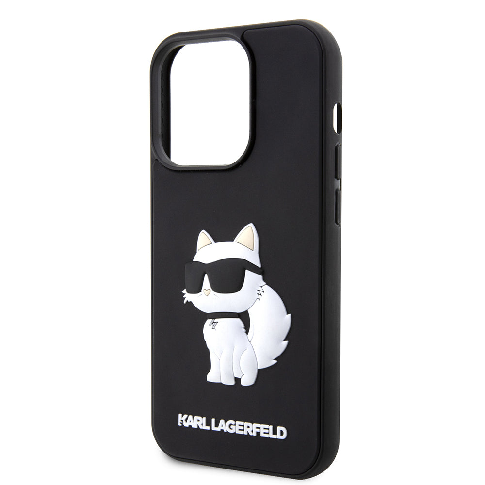 Etui na Apple iPhone 14 Pro Max, Karl Lagerfeld, 3D Rubber Choupette, Czarne