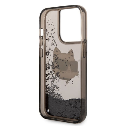 Case for Apple iPhone 14 Pro Max, Karl Lagerfeld, Glitter Choupette's Head, Black