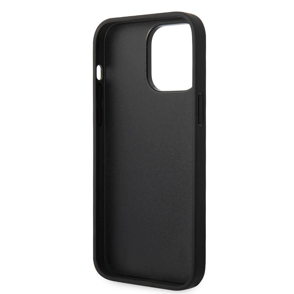 Etui na Apple iPhone 14 Pro Max, Karl Lagerfeld, Glitter Flakes Ikonik Karl, Srebrne.