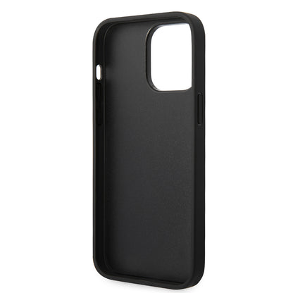 Etui na Apple iPhone 14 Pro Max, Karl Lagerfeld, Glitter Flakes Ikonik Karl, Srebrne.