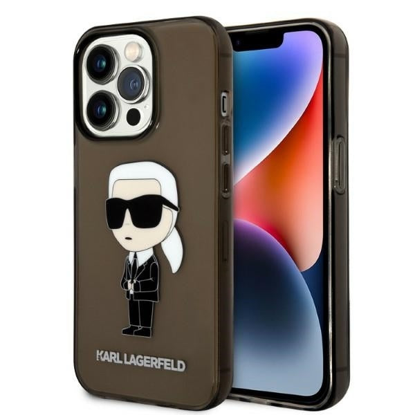 Etui na Apple iPhone 14 Pro Max, Karl Lagerfeld, IML Ikonik NFT, Czarne