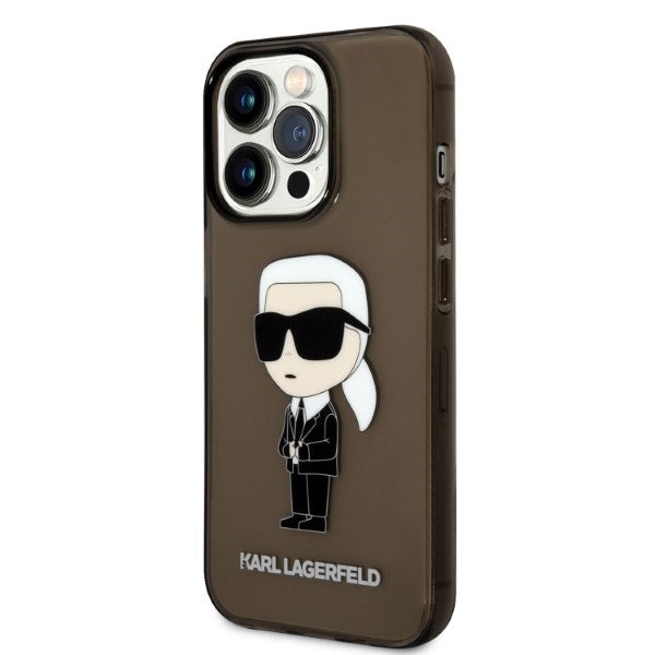 Etui na Apple iPhone 14 Pro Max, Karl Lagerfeld, IML Ikonik NFT, Czarne