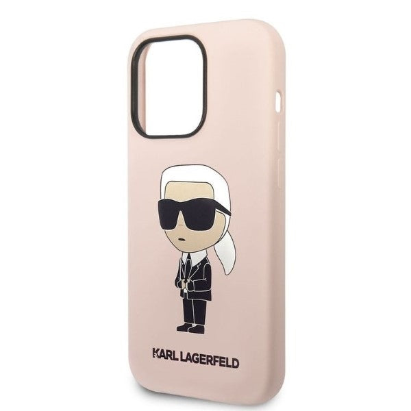 Etui na Apple iPhone 14 Pro Max, Karl Lagerfeld, Silicone Ikonik NFT, Różowy