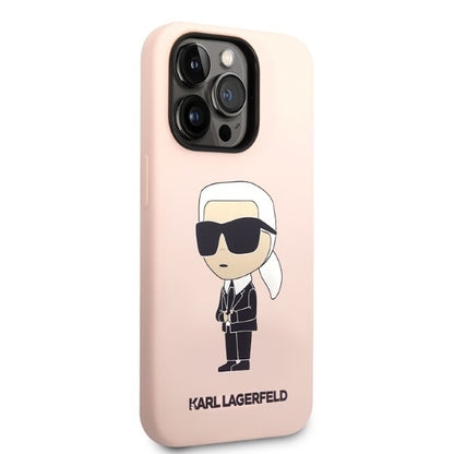 Etui na Apple iPhone 14 Pro Max, Karl Lagerfeld, Silicone Ikonik NFT, Różowy