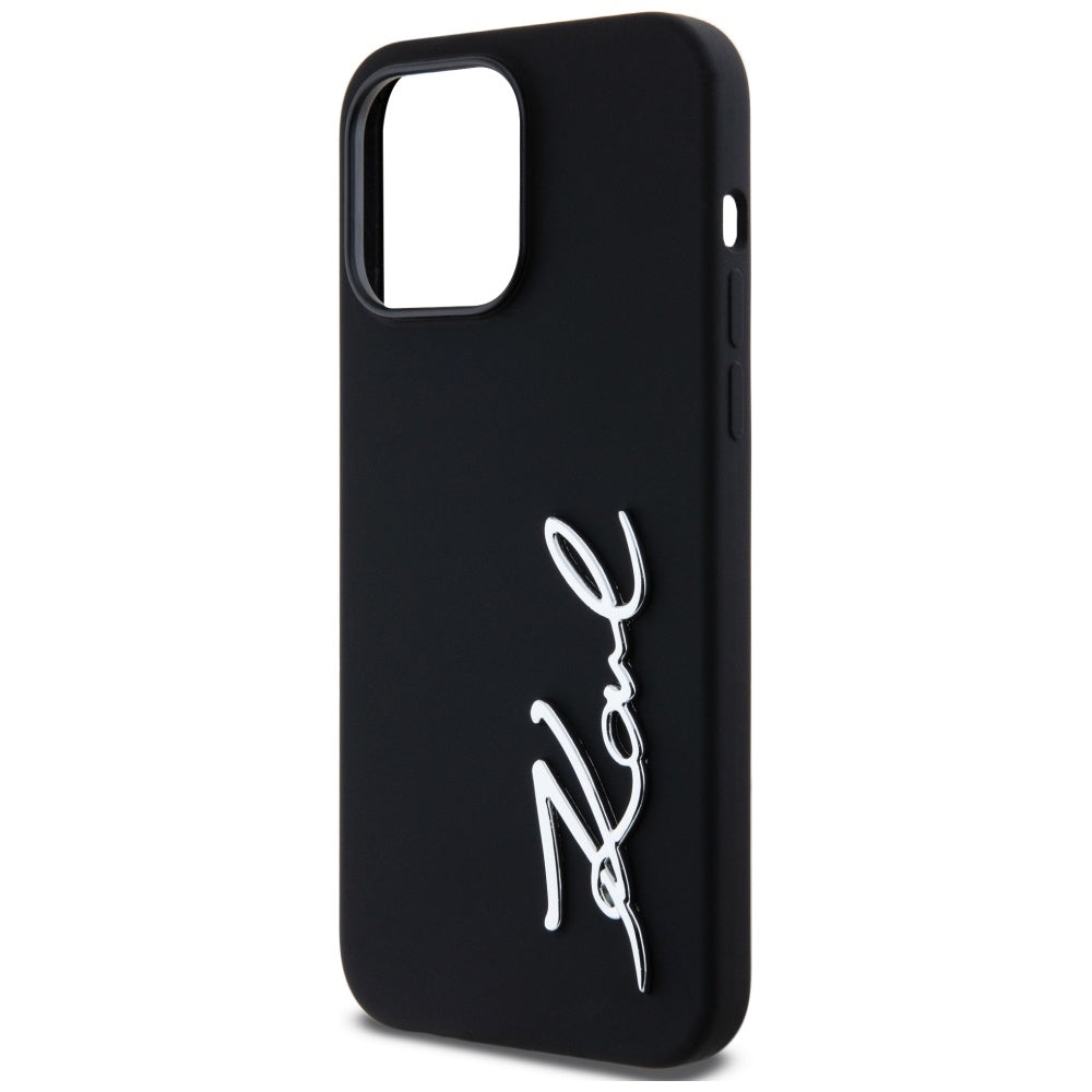 Case for Apple iPhone 14 Pro Max, Karl Lagerfeld, Silicone Script, Black