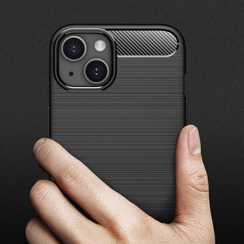 Etui na Apple iPhone 14, Techsuit, Carbon, Czarny