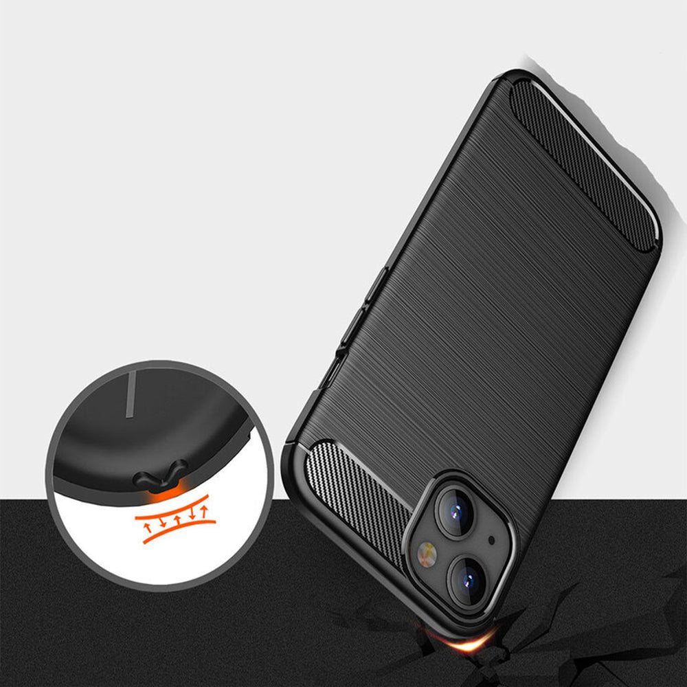 Etui na Apple iPhone 14, Techsuit, Carbon, Czarny