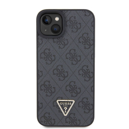 Case for Apple iPhone 15 / 14, Guess, Crossbody 4G Metal Logo, Black