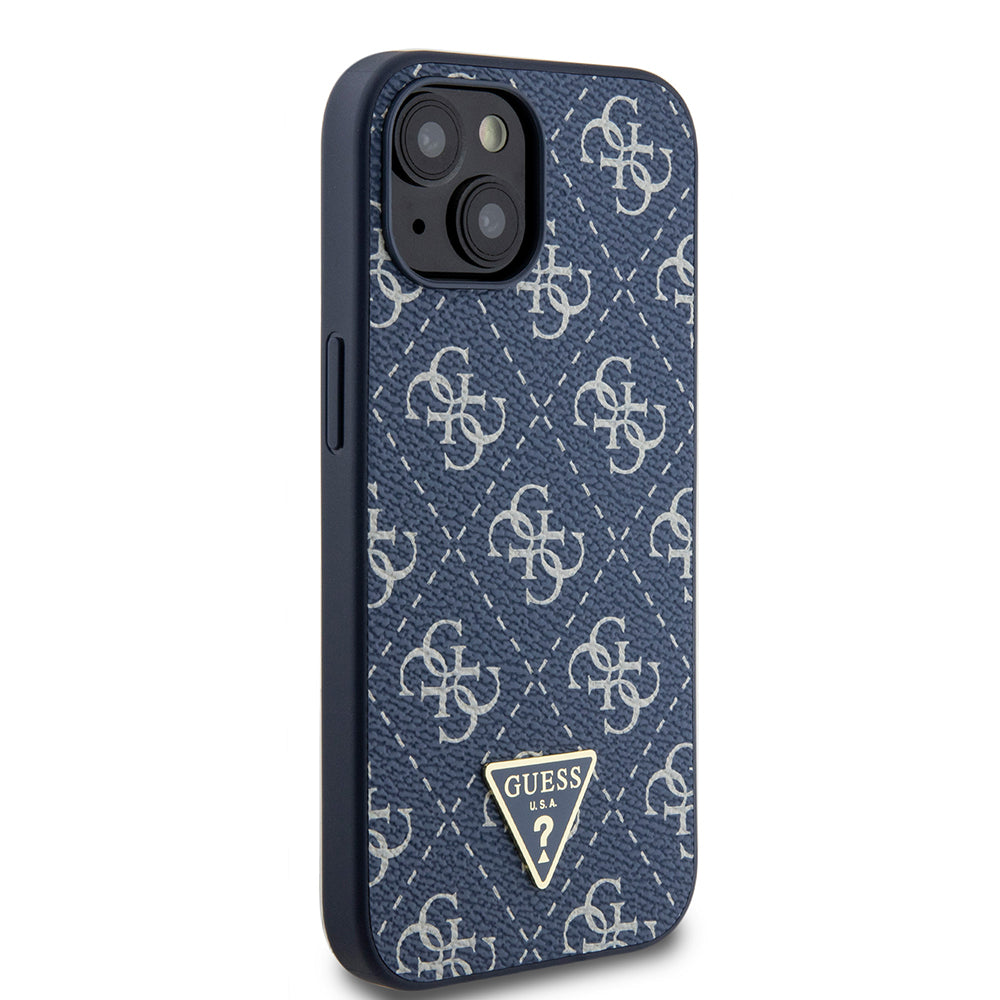Etui na Apple iPhone 15, Guess, 4G Triangle Logo, Niebieskie