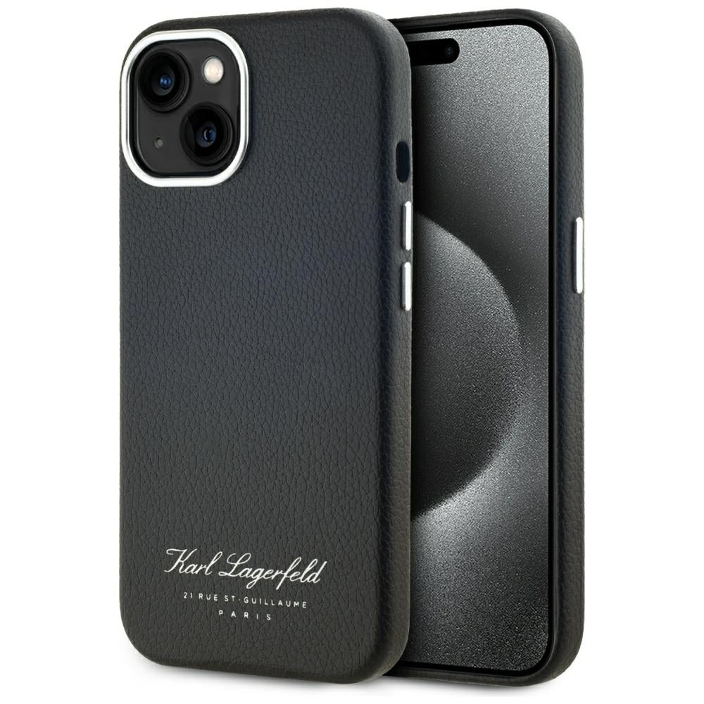 Etui na Apple iPhone 15, Karl Lagerfeld, RSG, Czarne
