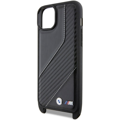 Etui na Apple iPhone 15 Plus, BMW, M Edition Carbon Stripe & Strap, czarne