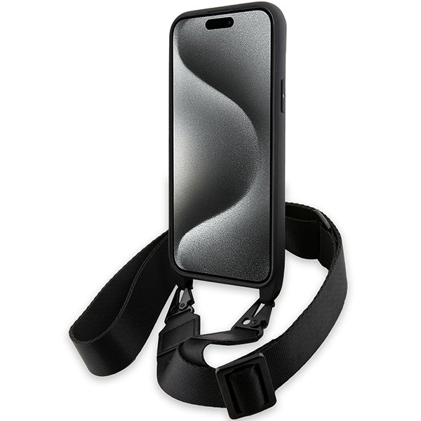 Etui na Apple iPhone 15 Plus, BMW, M Edition Carbon Stripe & Strap, czarne
