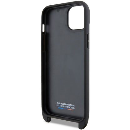 Etui na Apple iPhone 15 Plus, BMW, M Edition Carbon Stripe & Strap, czarne