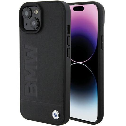 Etui na Apple iPhone 15 Plus, BMW, Natural Hot Stamp, czarne