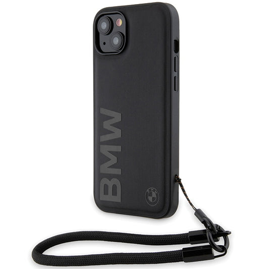 Etui na Apple iPhone 15 Plus, BMW, Signature Wordmark Cord, Czarna