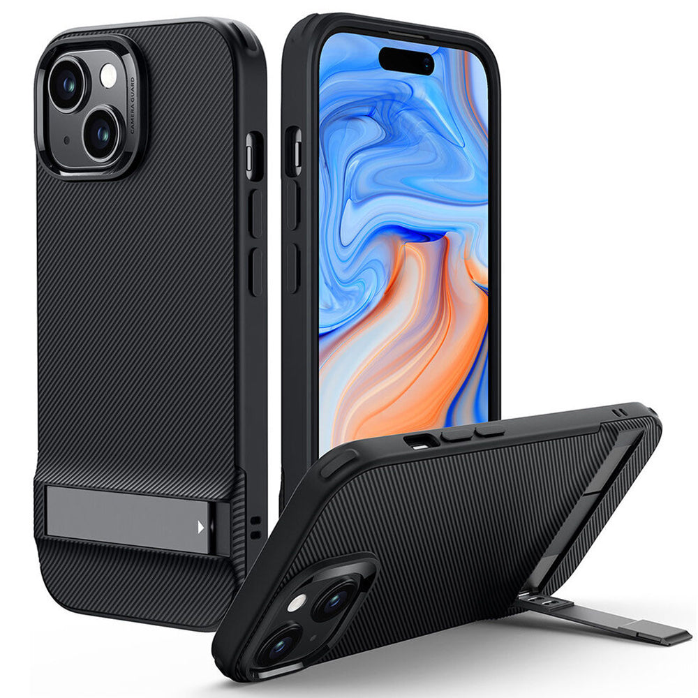 Etui do Apple iPhone 15 Plus, ESR, Air Shield Boost Kickstand, Czarne