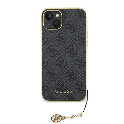 Etui na Apple iPhone 15 Plus, Guess, 4G Charm, Szare