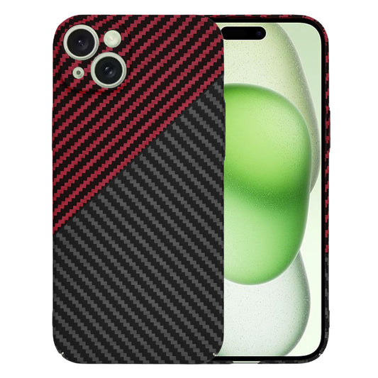Etui na Apple iPhone 15 Plus, Techsuit, Carbonite FiberShell, Czarno-Czerwone