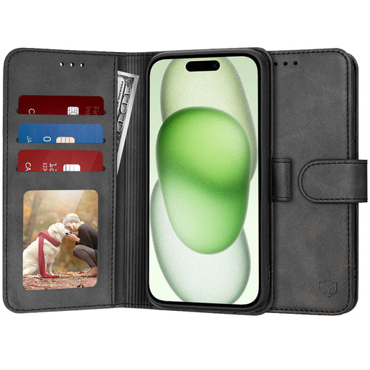 Etui na Apple iPhone 15 Plus, Techsuit, Diary Book, czarne