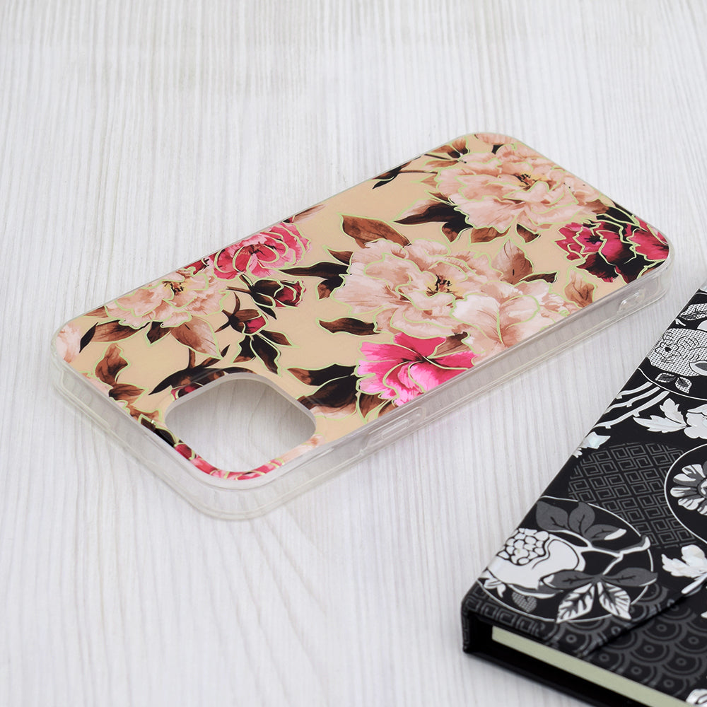 Case for Apple iPhone 15 Plus, Techsuit, Marble, Beige