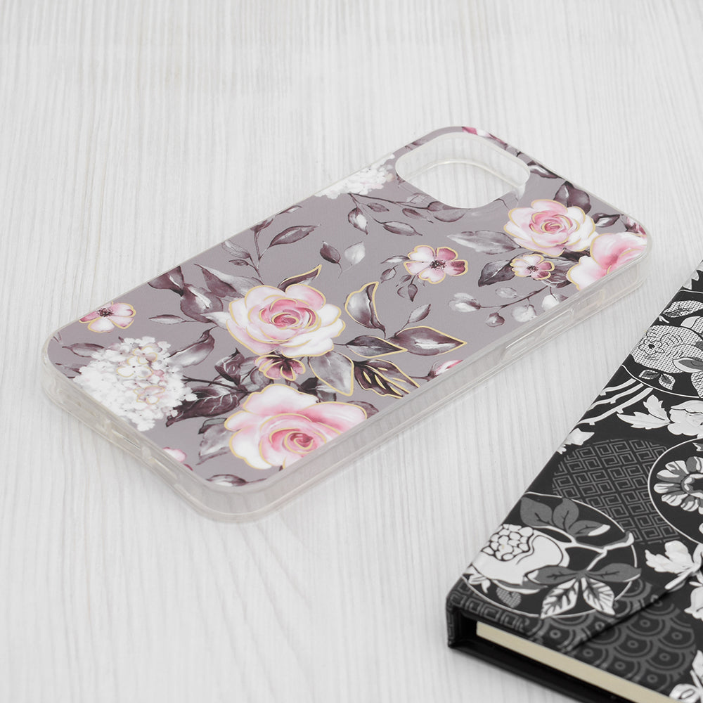 Etui na Apple iPhone 15 Plus, Techsuit, Marble, Szary