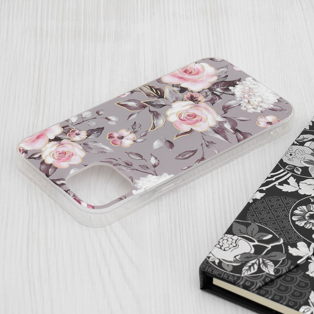 Etui na Apple iPhone 15 Plus, Techsuit, Marble, Szary