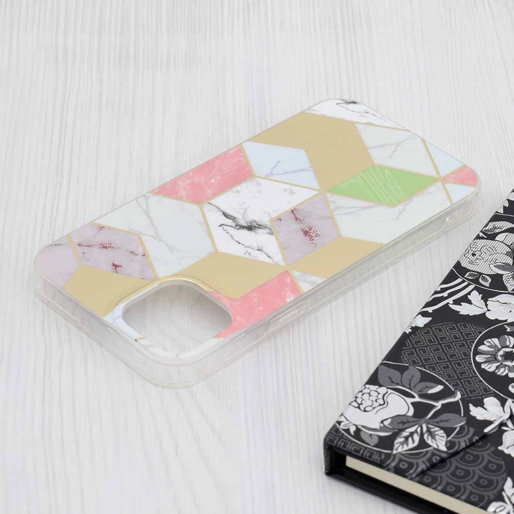 Etui na Apple iPhone 15 Plus, Techsuit, Marble, Fioletowy