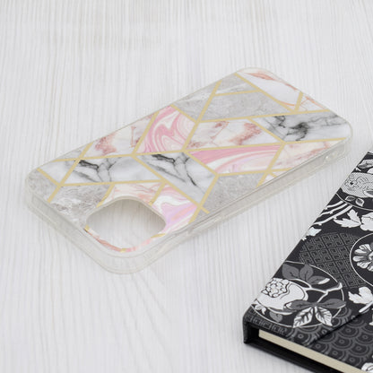 Etui na Apple iPhone 15 Plus, Techsuit, Marble, Różowe