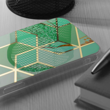 Case for Apple iPhone 15 Plus, Techsuit, Marble, Green