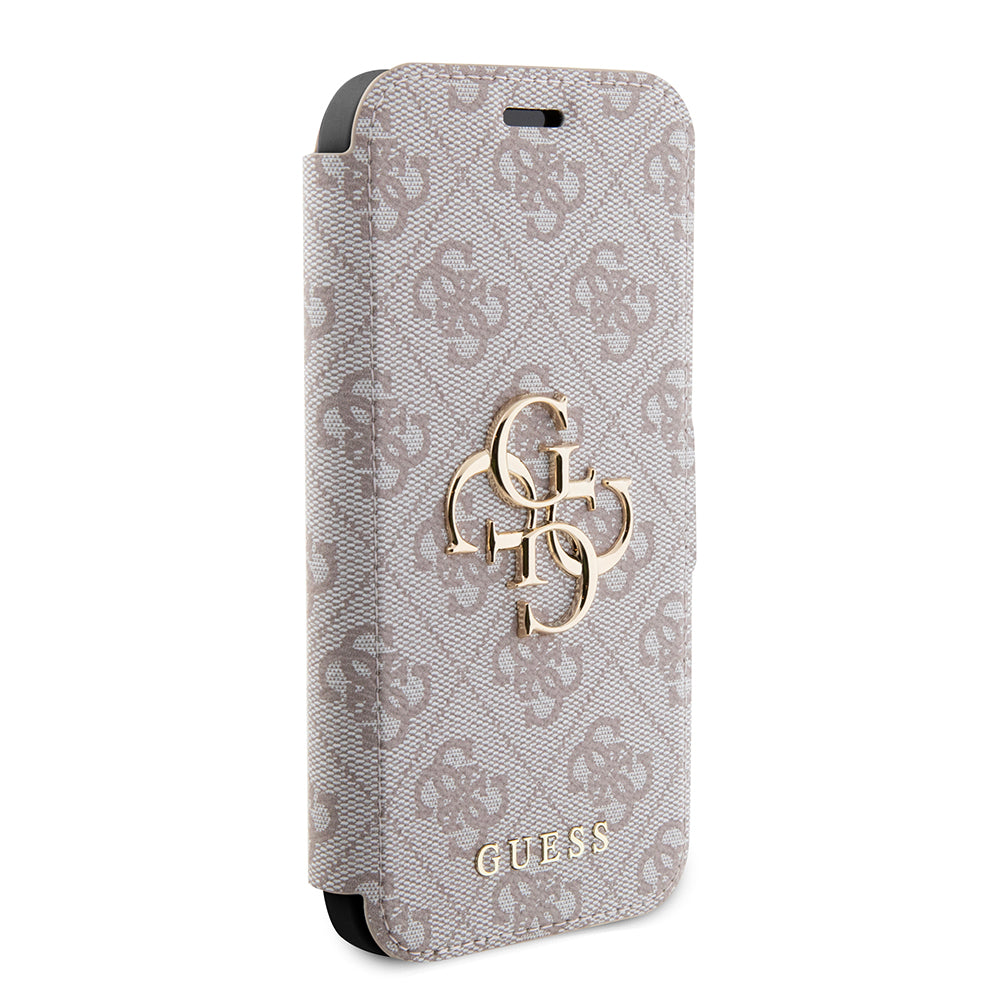 Etui na Apple iPhone 15 Pro, Guess, 4G Book, Różowy