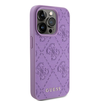 Etui na Apple iPhone 15 Pro, Guess, 4G Stamped, Jasny Fiolet