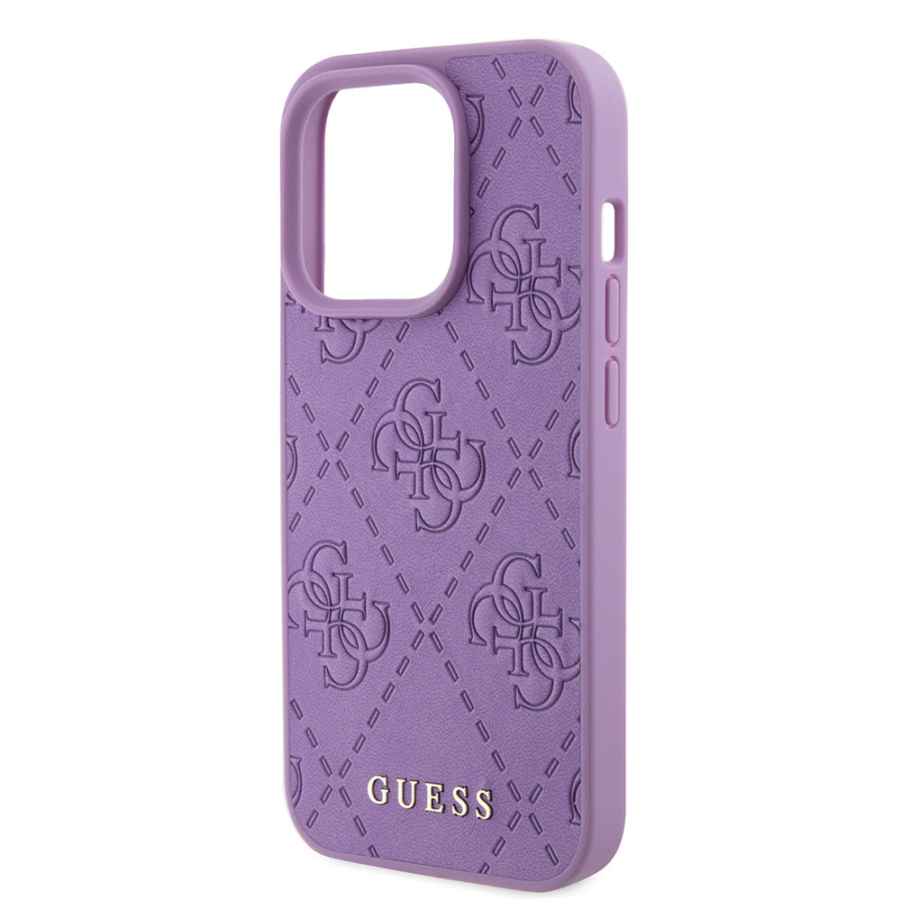 Etui na Apple iPhone 15 Pro, Guess, 4G Stamped, Jasny Fiolet