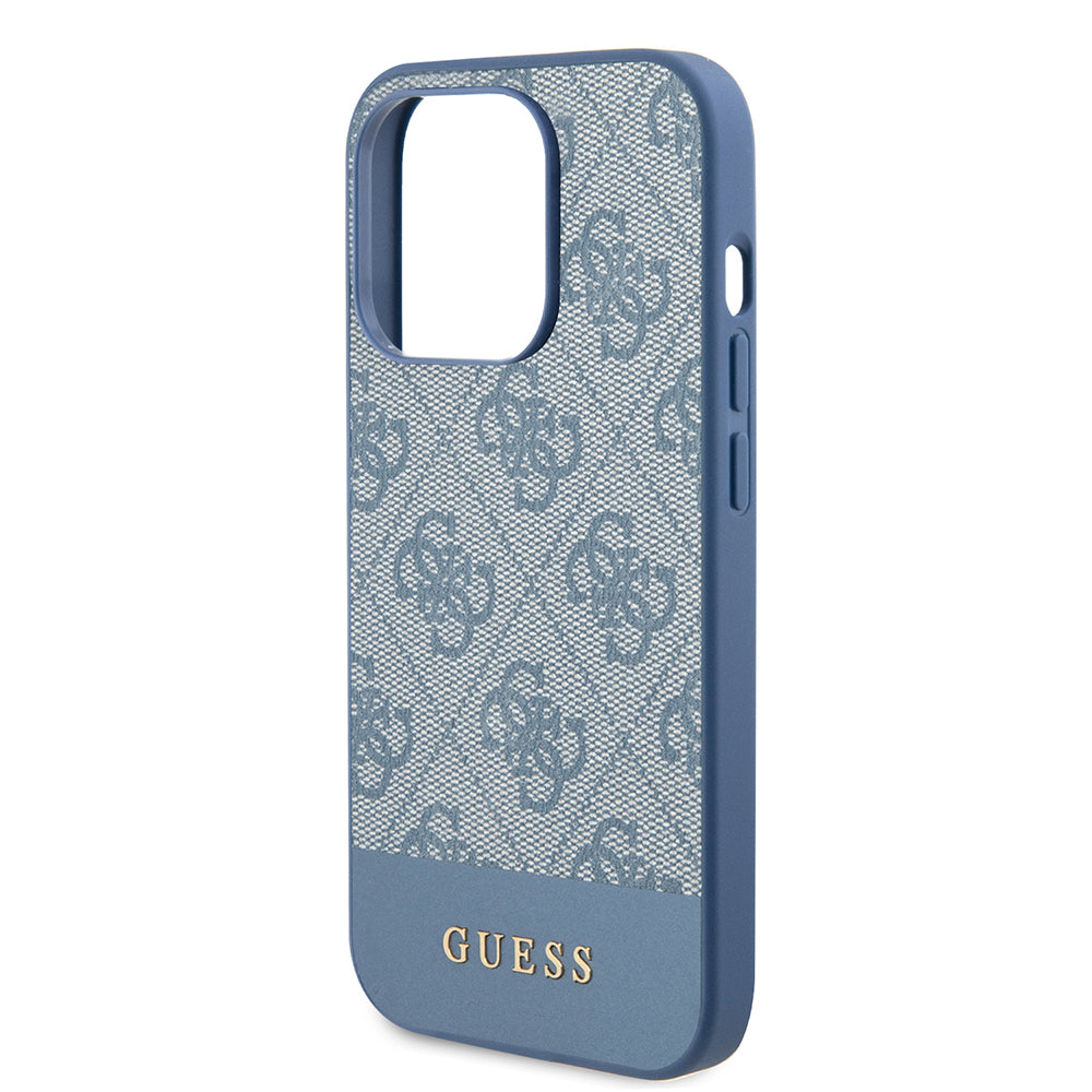 Etui na Apple iPhone 15 Pro, Guess, 4G Stripe, Niebieskie