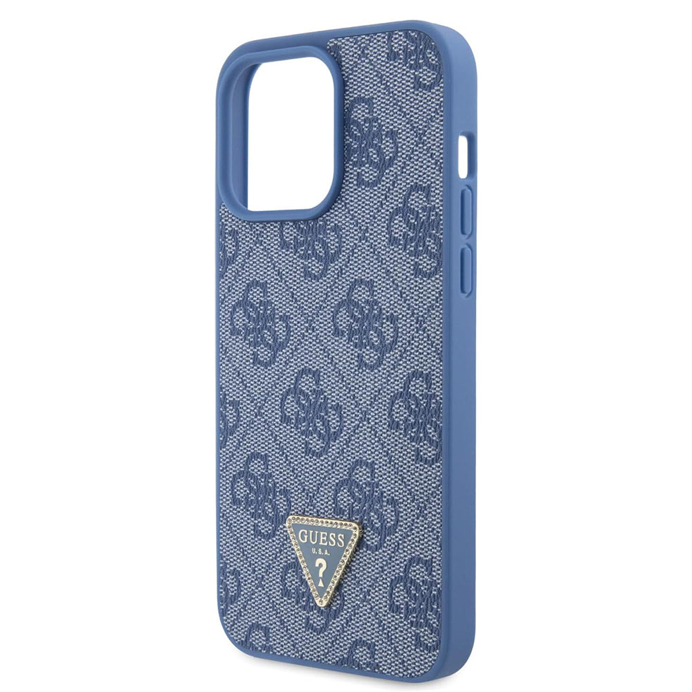Etui dla Apple iPhone 15 Pro, Guess, Crossbody 4G Metal Logo, Niebieskie